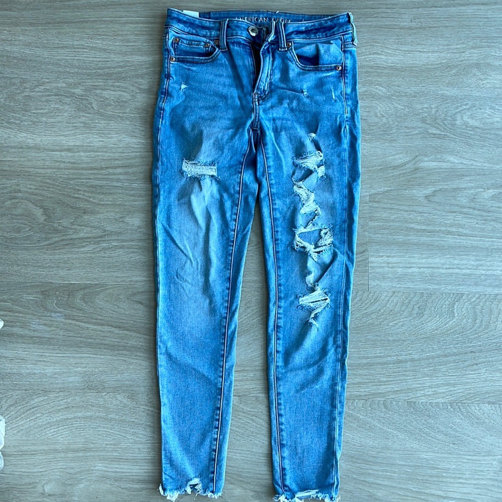 Womens American Eagle NE(X)T Level Stretch Jeans Size 6 Regular Like New